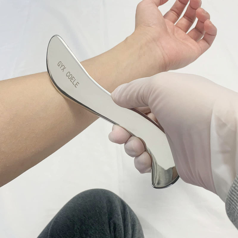 GYX COELE Muscle Scraper Stainless Steel Gua sha Scraping Massage Tool IASTM Tools Great Soft Tissue Mobilization Tool(GYX COELE-2) GYX COELE-2 - BeesActive Australia