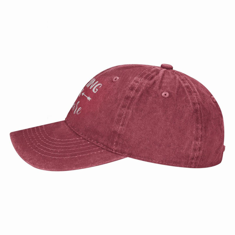 Splash Brothers Customized Unisex Camping Hair Don't Care Vintage Adjustable Baseball Cap Denim Dad Hat Red1 One Size - BeesActive Australia