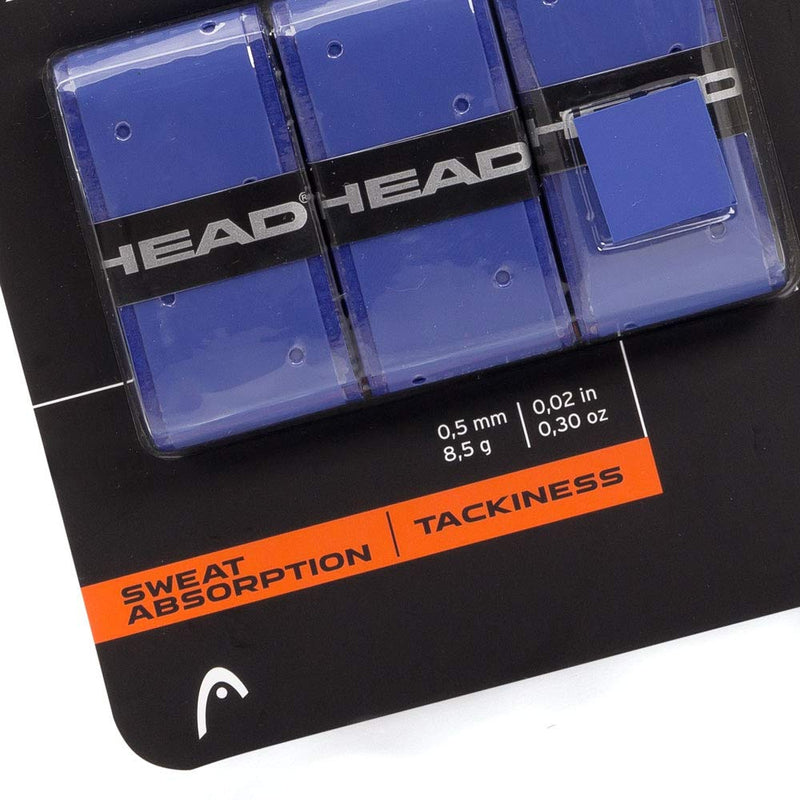 Head Xtreme Soft Racquet Overgrip - Tennis Racket Grip Tape - 3-Pack Blue - BeesActive Australia