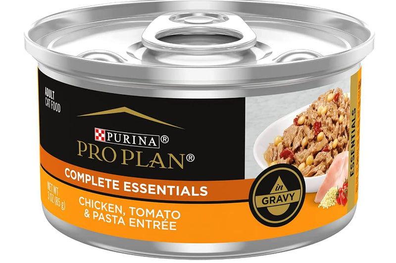 Purina Pro Plan Cat Food Canned Wet Entree 3 Flavor 6 Can Sampler Bundle, (2) Each: Chicken Tomato Pasta Gravy, Sole Vegetable, and Tuna Entree Sauce (3 Ounces) Plus Mouse Toy - BeesActive Australia