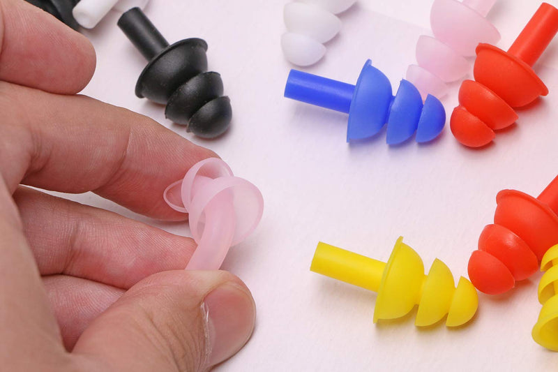 Tupalizy Reusable Soft Flexible Silicone Swimming Ear Plug Waterproof Comfortable Earplug for Sleeping, Showering, Bathing, Learning, Concerts, Shooting, Noise Reduction and Hearing Protection, 6Pairs - BeesActive Australia
