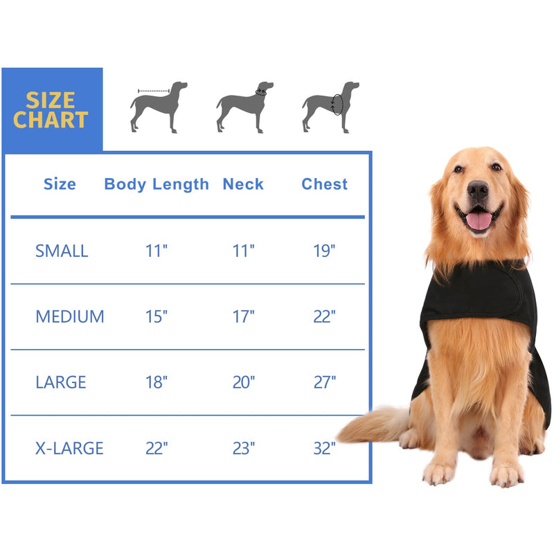 HDE Canvas Dog Vest Waterproof Jacket Cold Weather Coats for S-XL Dogs Large Black - BeesActive Australia