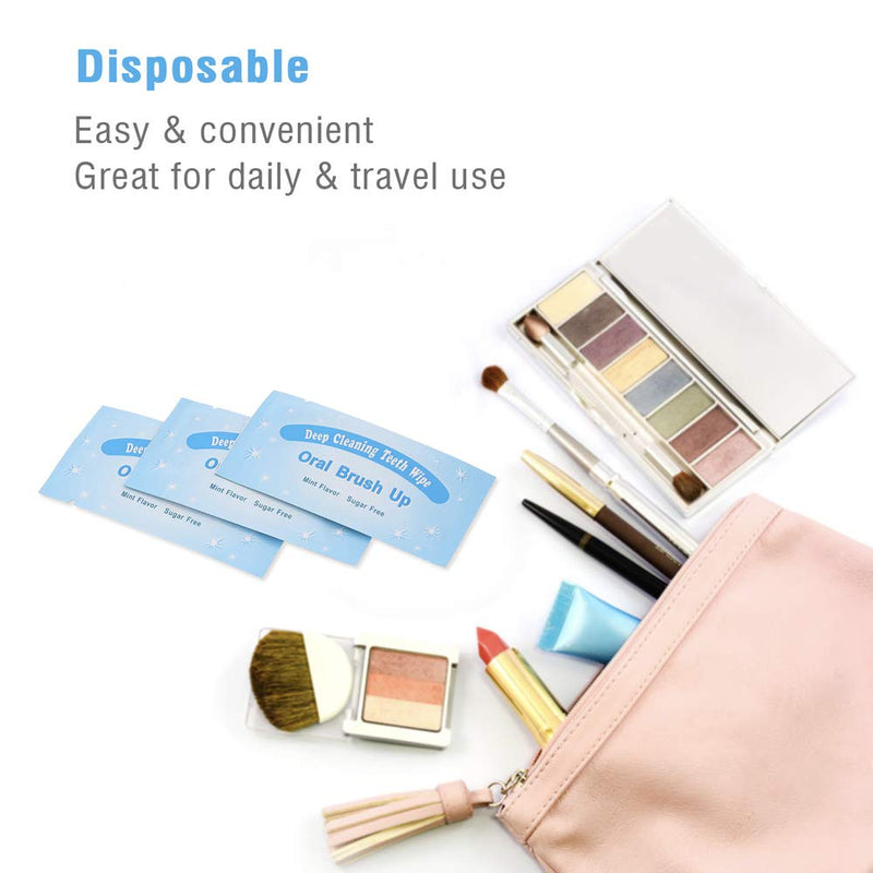 100 Packs of Mint-Flavored Teeth whitening Wipes, Finger Wipes, Disposable Teeth Cleaning Wipes - BeesActive Australia