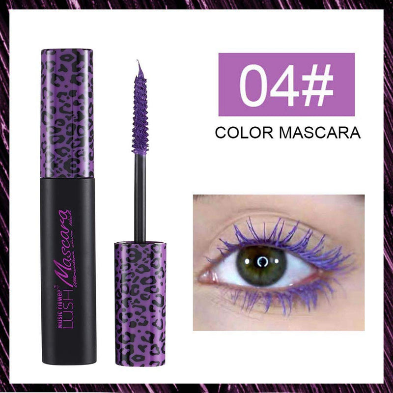 Kilshye Mascara Waterproof Eyelash Mascaras Thick Mascara Eye Makeup Lengthening No Clumping Mascara Professional Eye Cosmetics for Women and Girls Pack of 1 (Purple 4) Purple 4 - BeesActive Australia