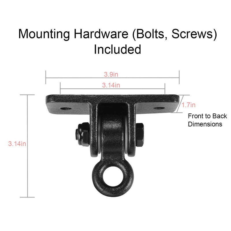 MDAIRC Swing Set Brackets, Heavy Duty Swing Hangers for Wooden Sets Playground Porch Indoor Outdoor & Hanging with Snap Hooks (2 Pack Black Swing Hook) - BeesActive Australia