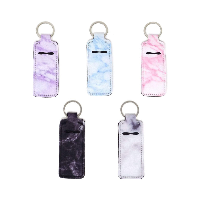 Honbay 5PCS Marble Lip Balm Holders Lipstick Holder for Travel (5 Color) - BeesActive Australia