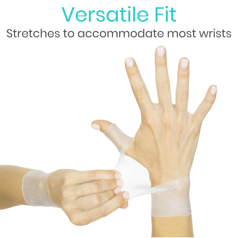 Vive Gel Thumb Wrist Brace (Pair) - Spica Support For Carpal Tunnel, Dequervains Tenosynovitis, Arthritis, Sprained Joint Pain, Left and Right Hand Stabilizer - Soft Comfort Wrap For Tendonitis Strain Clear - BeesActive Australia