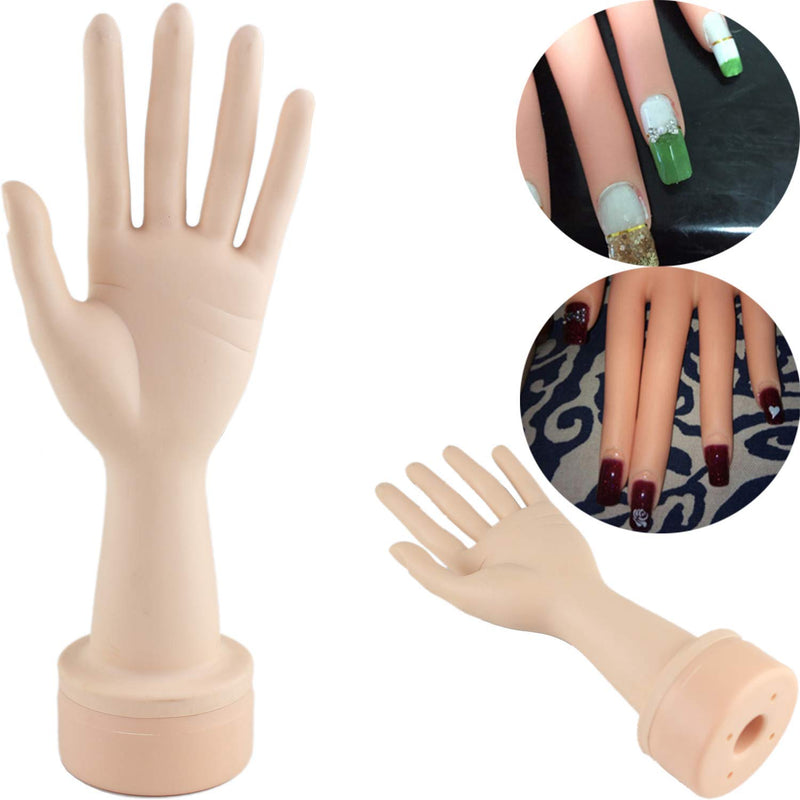 Rossy&Nancy Practice Flexible Mannequin Hand Nail Display with Soft Fingers and Practice Manicure Nails Hand by Rossy&Nancy A pair of hands - BeesActive Australia