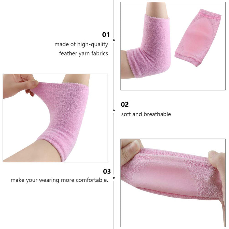 Healifty 2 Pairs of Elbow Gel Cover Moisturising Elbow Sleeves Exfoliating Soften Dry Cracked Skin Arm Protection - BeesActive Australia
