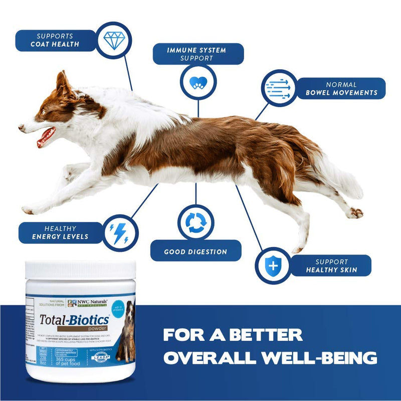 Total-Biotics Probiotic powder for Dogs and Cats. With pre-biotics. Dog Probiotics, Cat Probiotics. Immune Support. 8 ounces - BeesActive Australia