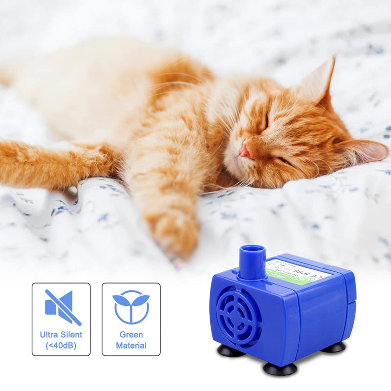 Comsmart Pet Water Fountain Pump, Upgraded Auto Power Off Cat Fountain Pump Replacement, Cat Fountain Water Bowl Inside Replacement Motor DR-DC160 for Pet Drinking Fountain Cat Dog Water Dispenser - BeesActive Australia