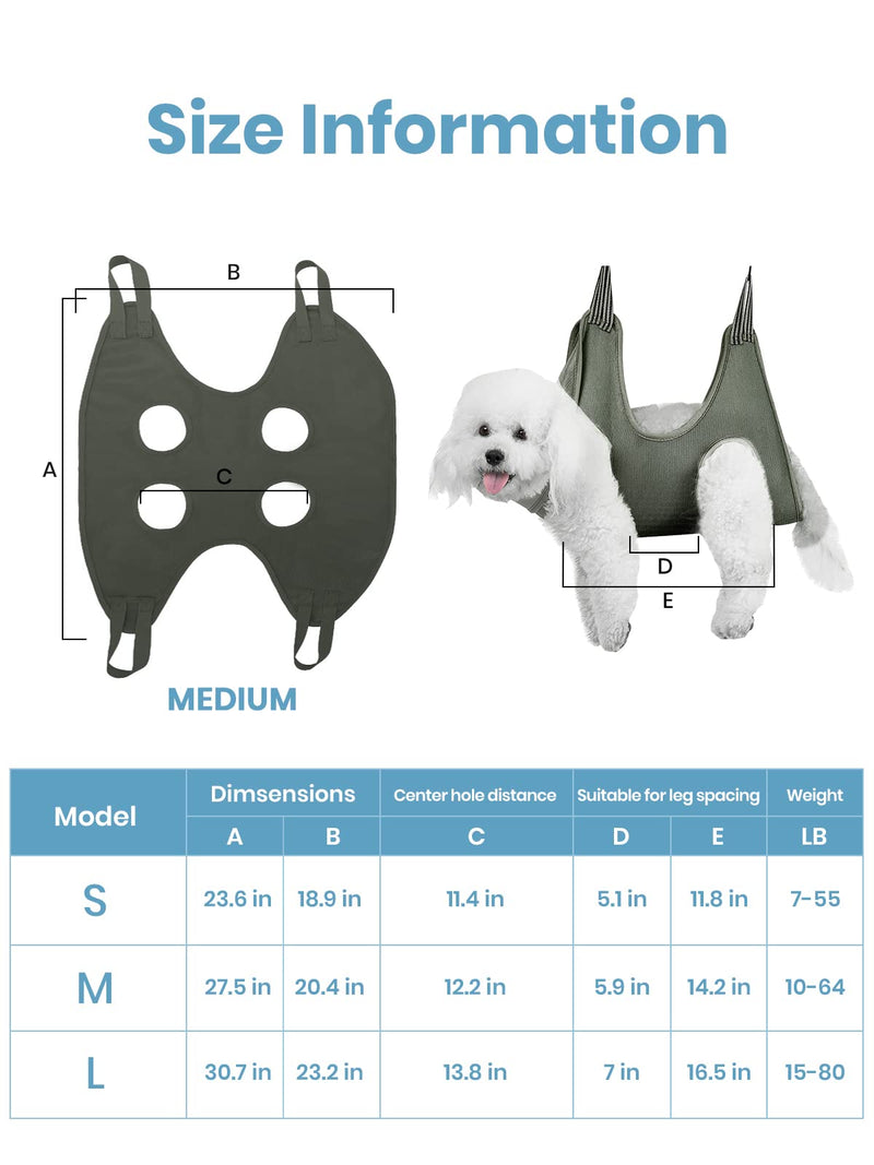 Dog Paw Trimmers, WHDPETS Cordless Dog Hair Clippers with Grooming Hammock, Low Noise Pet Grooming Kit for Trimming Hair Around Paws, Eyes, Ears, Face, Rump Clippers with Medium Hammock - BeesActive Australia