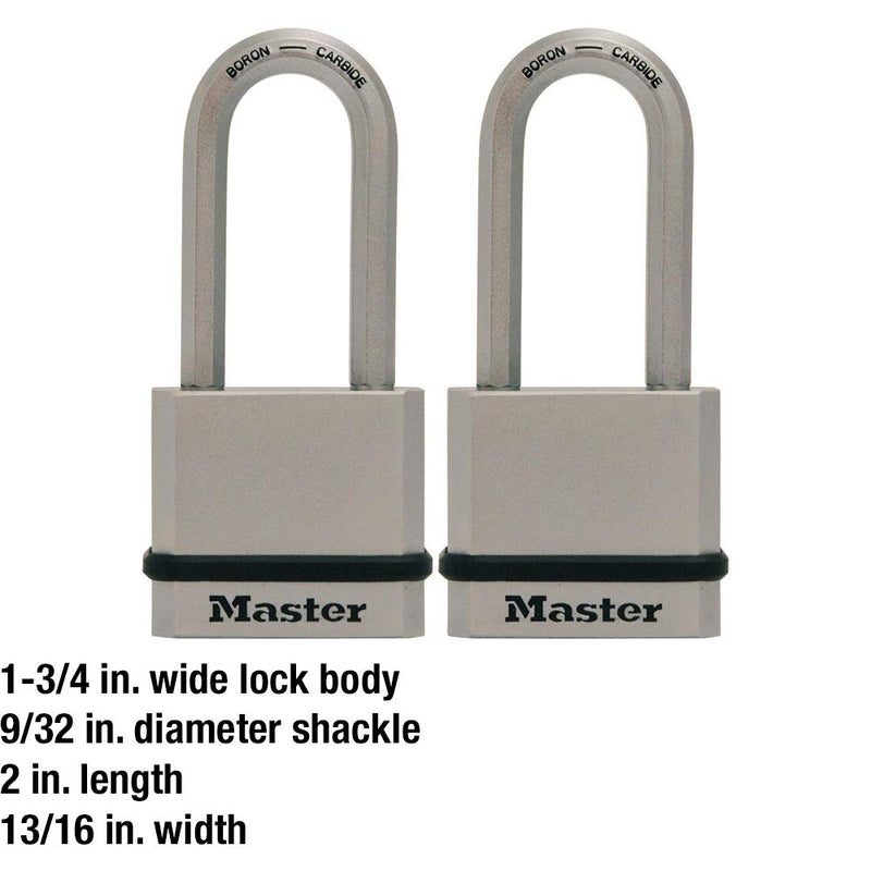 Master Lock M530XTLH Magnum Solid Steel Keyed Alike Padlocks, 2 Pack, 2 Count - BeesActive Australia