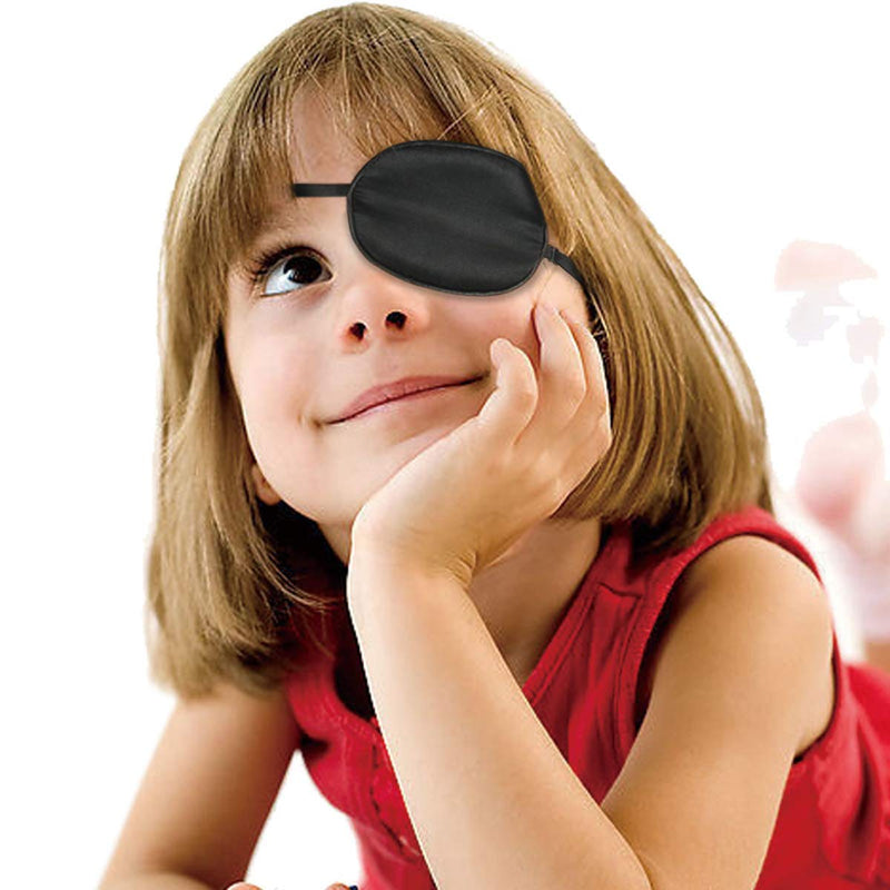 Bleiou 2 Pcs Elastic Silk Eye Patch for Kids Adjustable Eye Mask for Lazy Eye Amblyopia Strabismus Kid Navy and Light Purple - BeesActive Australia