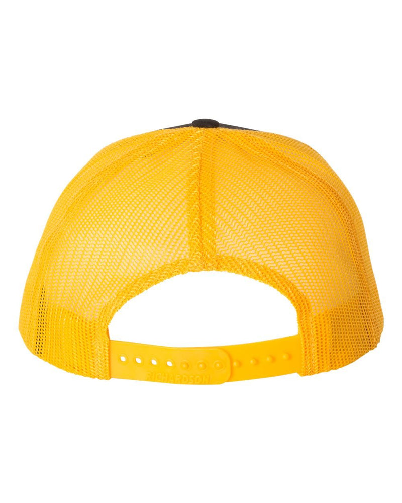 RICHARDSON 112 Trucker OSFA Baseball HAT Ball Cap One Size Black/ Gold - BeesActive Australia