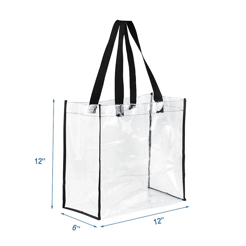 2-Pack Stadium Approved Clear Tote Bag, Stadium Security Travel & Gym Clear Bag, Perfect for Work, School, Sports Games and Concerts,12"X 12"X 6" - BeesActive Australia