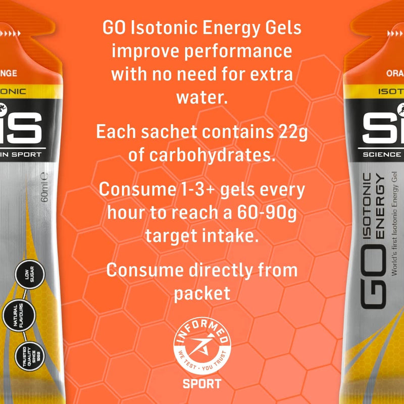 Science In Sport GO Isotonic Energy Gels, Running Gels with 22 g Carbohydrates, Low Sugar, Variety Pack of Assorted Flavours, 60 ml Per Serving (5 Pack) 60 ml (Pack of 5) Single - BeesActive Australia