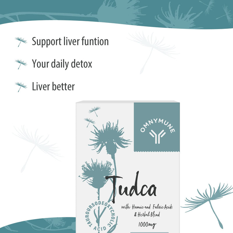 Tudca Liver Support Supplement,Tauroursodeoxycholic Acid Complex 1000mg Per Servings, Bile Salts for Detox Cleanse & Repair,Kidney,Gallbladder,60 Capsules 60 Count (Pack of 1) - BeesActive Australia