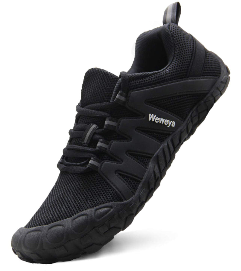 Weweya Barefoot Shoes for Women Minimalist Running Cross Training Shoe 6-6.5 Black - BeesActive Australia