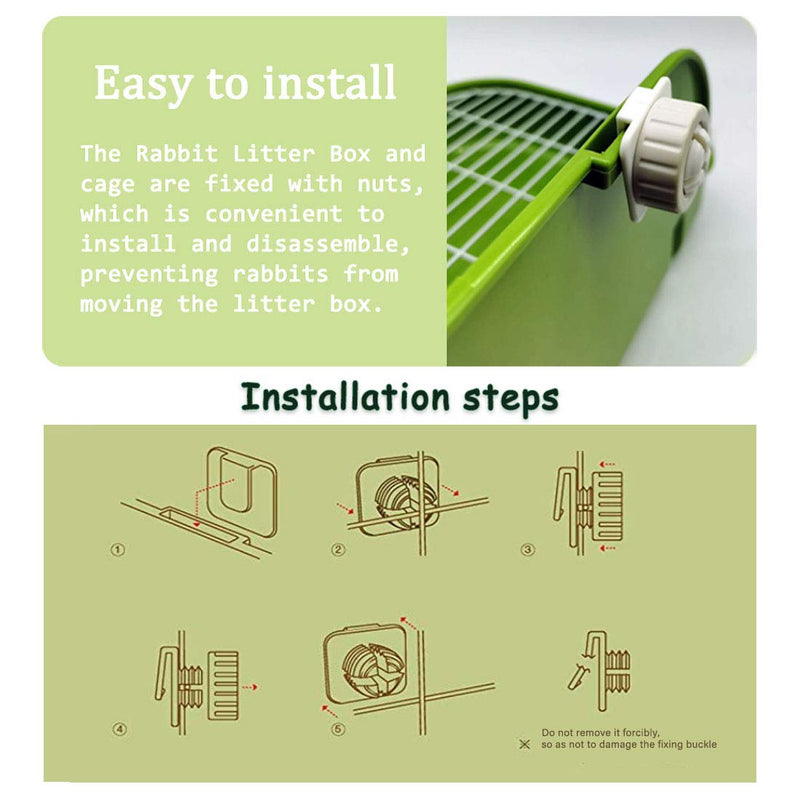 Hamiledyi Rabbit Litter Box,Rabbit Toilet Potty Trainer Corner Litter Bedding Box for Small Animals Rabbits Bunny Guinea Pigs Chinchilla Ferret Green - BeesActive Australia