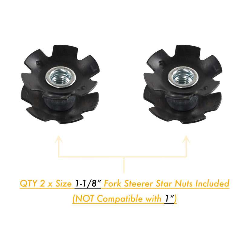Bike Bicycle Fork Star Nut Setting Installer Install Tool with 2 Free Star Nuts - Size 1-1/8 - BeesActive Australia