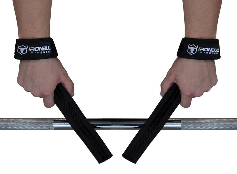Lifting Straps (1 Pair) - Padded Wrist Support Wraps - for Powerlifting, Bodybuilding, Gym Workout, Strength Training, Deadlifts & Fitness Workout Black - BeesActive Australia