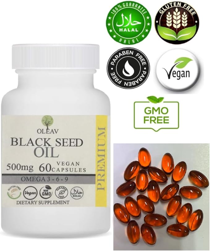Black Cumin Seed Oil Vegan Capsules 500 mg 60 Tablets Cold Press Extra Virgin Oil Black CUMIN SEED OIL VEGAN SUPPLEMENT - BeesActive Australia