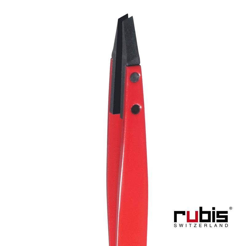 Rubis Classic Techno Swiss Cross Tweezers, Epoxy Coated Stainless Steel for Precise Eyebrows and Hair Removal 1KS101,Rubis Switzerland Swiss Made World Renowned Precision - BeesActive Australia