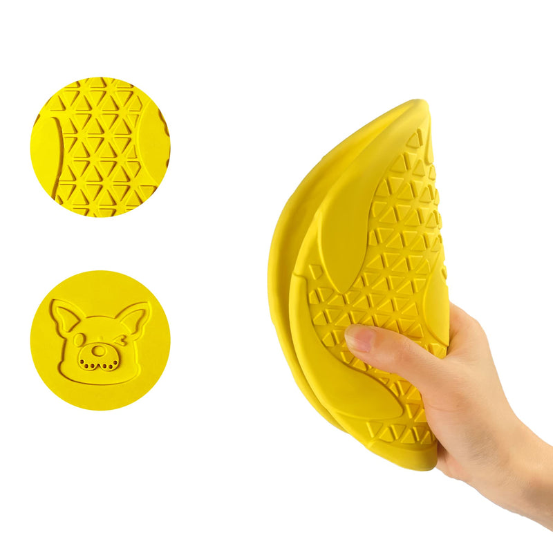 YEAHDORIMI Natural Rubber Flying Disc Dog Toy，Suitable for Playing Outdoors, on The Beach, in The Courtyard Yellow - BeesActive Australia