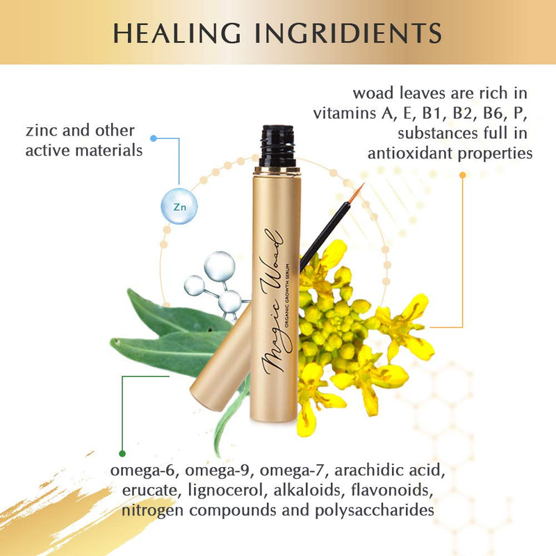 Organic Eyelash and Eyebrow Growth Serum Enhancing Formula - BeesActive Australia