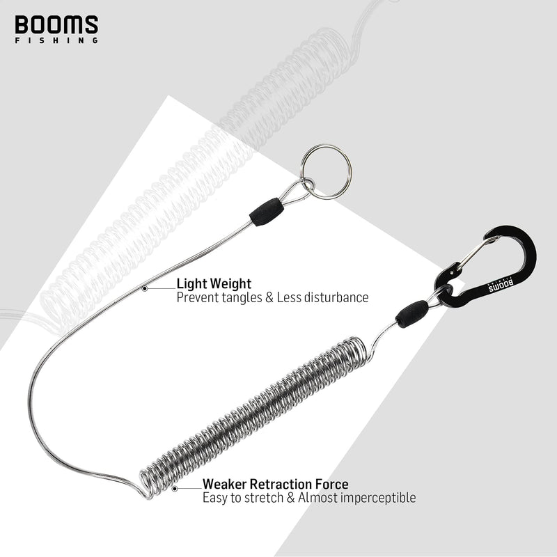 Booms Fishing T01 Coiled Lanyards for Fishing Rods and Fly Fishing Nets 2pcs - BeesActive Australia