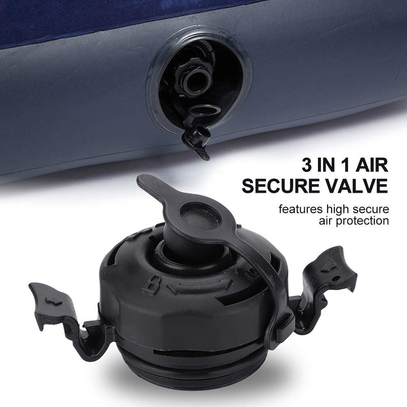 Air Valve Delaman 3 in 1 Inflatable Valve Cap Secure Seal Cap Air Valve Caps Plugs Replacement for Intex Inflatable Airbed Mattress, Black - BeesActive Australia