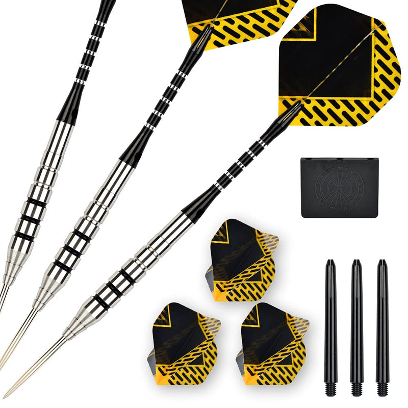 LinkVisions 90% Tungsten Professional Steel Tip Darts Set Point Protector 22g/24g T2-22g-Yellow - BeesActive Australia