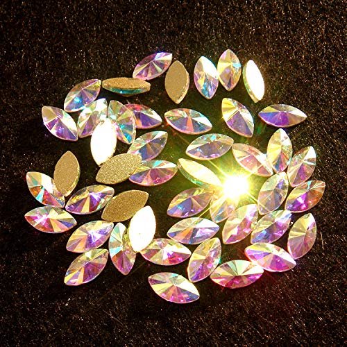 Crystal Rhinestones for Nails, FlatBack Crystal Nail Art Rhinestones, 3D Gold Rhinestones and Gems for Nail Art, Decorating Cell Phone, Lighter, Clothes, Shoes, Jewelry(100 Mix Shape) 100 Mix Shape - BeesActive Australia