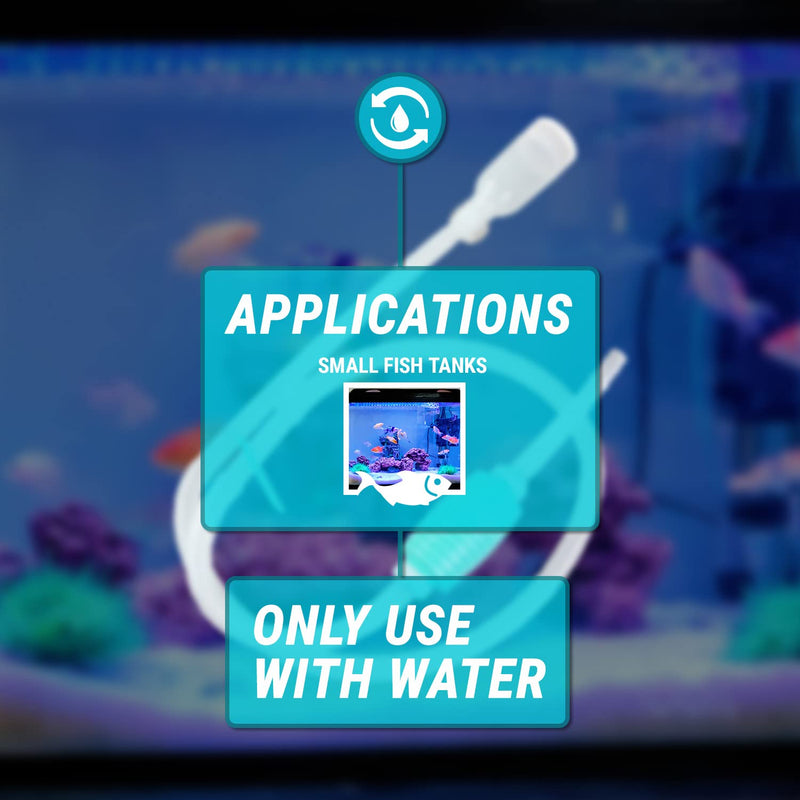 TERA PUMP - Fish Tank Cleaner, Compatible to Clean Gravel, Sand and Aquariums. Long Nozzle Flow Controller to Change Water (BPA Free) - BeesActive Australia