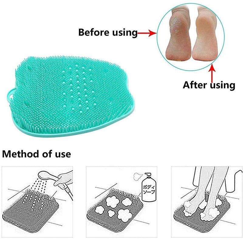 Silicone Foot Brush Scrubber Massager Shower Foot Brush Deep Clean Exfoliate Spa Increases Circulation - BeesActive Australia