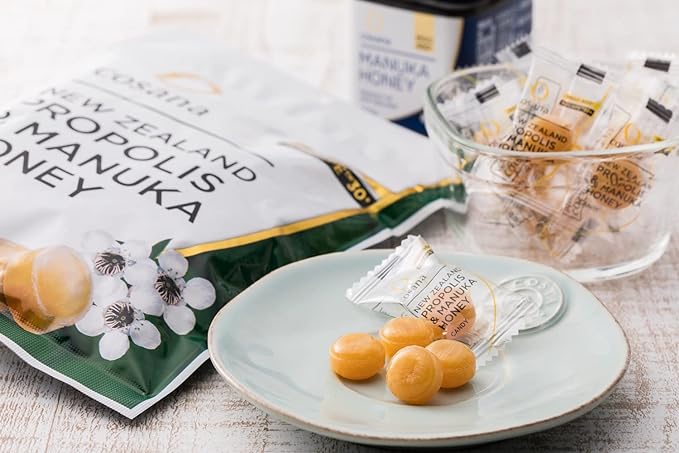 Cosana NZ Propolis & Manuka Honey MGO400+ Candy, 2.8 oz (81 g) (1 Bag) - BeesActive Australia