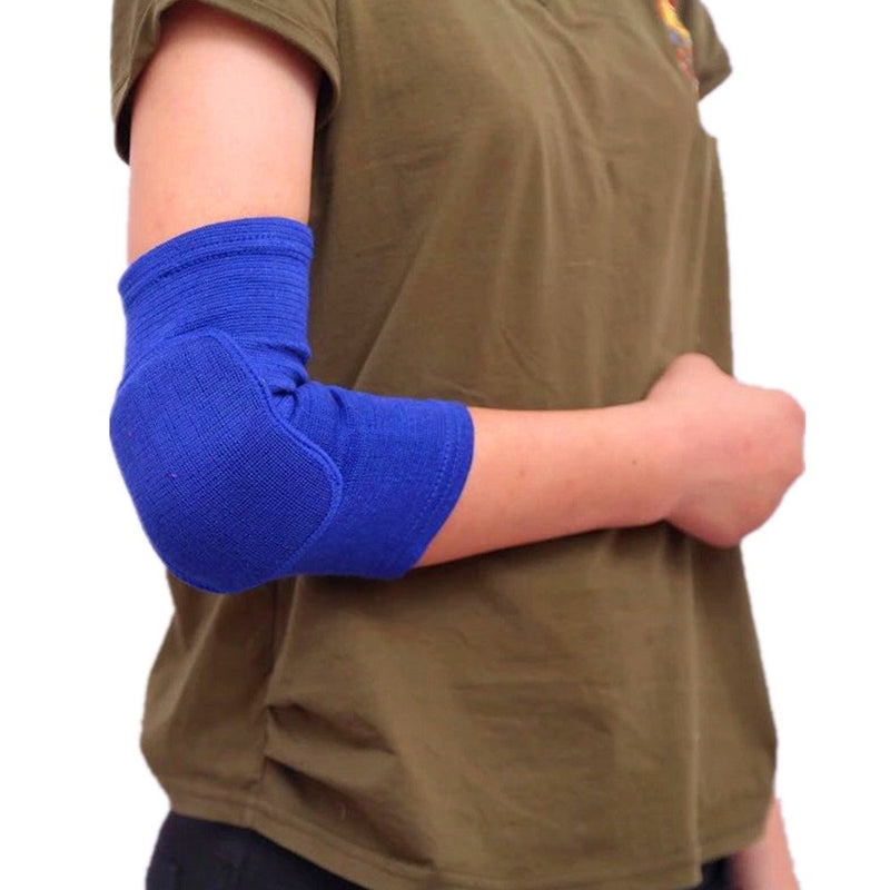 MINILUJIA 2PCS/Pair Children Elbow Pad Cover Tight Non-slip Sponge Sleeves Breathable Flexible Elastic Kid Elbow Brace Support Protector blue s - BeesActive Australia
