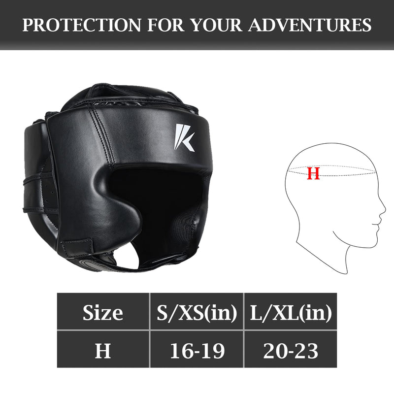 Kruzak Boxing Headgear for Men Black Matte Matte Black Small-Medium - BeesActive Australia