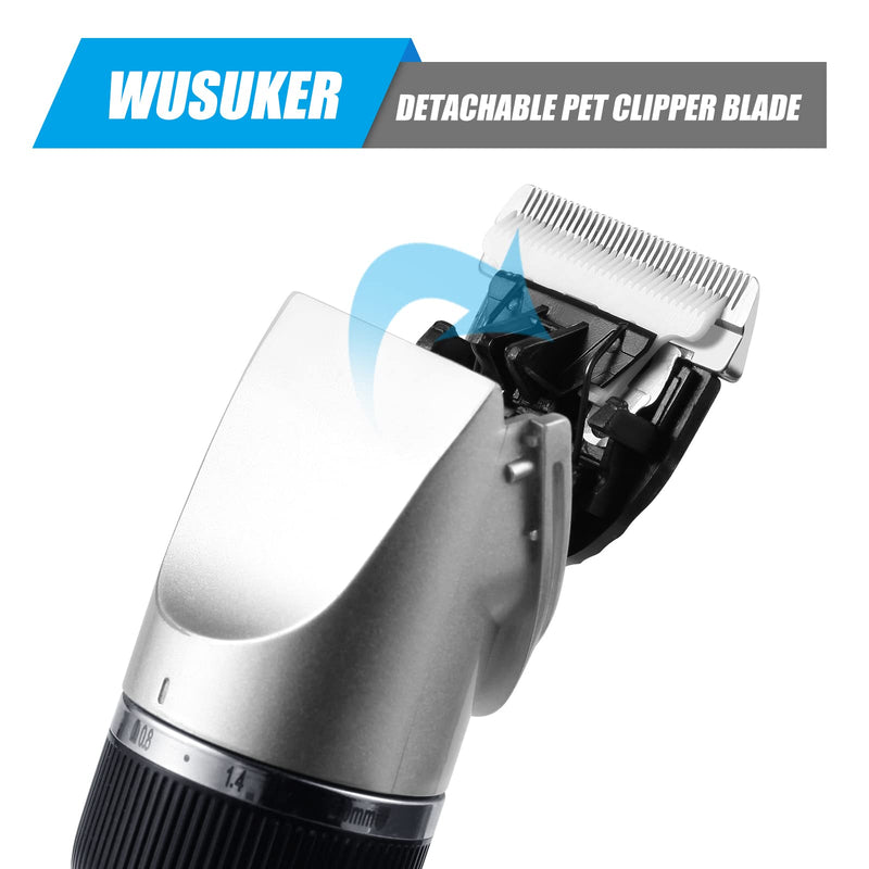 Wusuker Replacement Blade for All oneisall & HOLDOG Dog Grooming Clippers, Snap-in Replacement Blades Fit for Most Low Noise Dogs Cats Grooming Clipper, (2 Pack Blade + 4 Pcs Guards) - BeesActive Australia