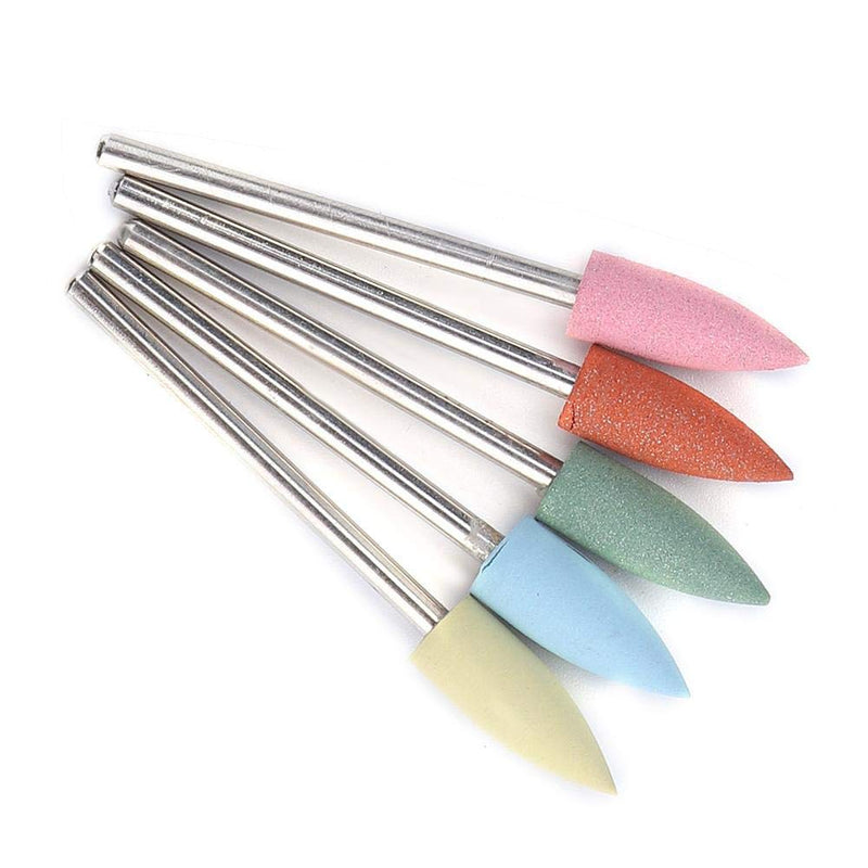 Nail Drill Bits Kit, Rubber Nail Art Polishing Head Nail Drill Bits Manicure Pedicure Nail Polishing Burr Accessory Portable Electric Nail Drill 5pcs / set (152) 152 - BeesActive Australia