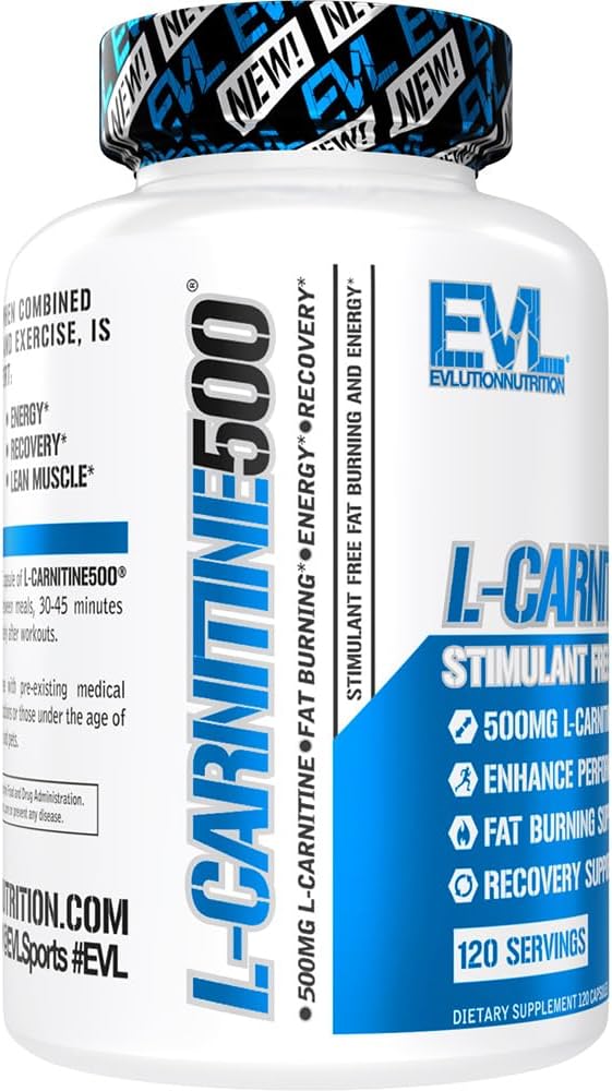 Evlution Each Serves 120 Serving Capsules of Pure L-Carnitine Nutrition Carnitine500 500mg - BeesActive Australia