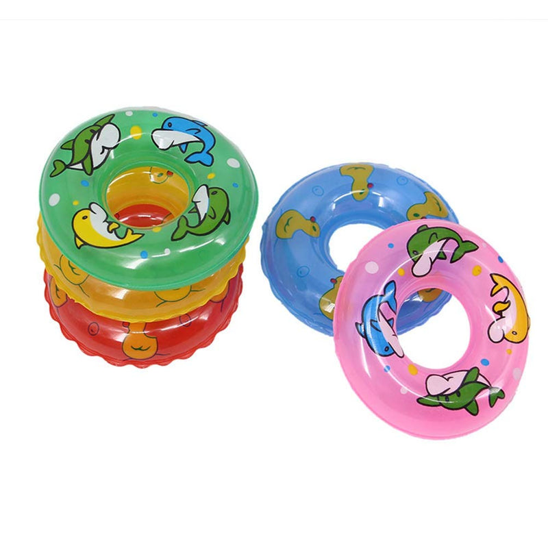 HAICHEN TEC 3.74 Inch Lizard Bearded Dragon Leopard Gecko Bath Collar Ring Swimming Rings Reptile Swim Life Jacket Float Ring for Leopard Gecko Anole Amphibians Cage Accessories Photo Shoot Toy 5 PCS - BeesActive Australia