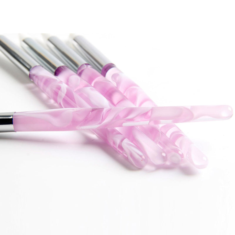 BQAN 5Pcs Nail Art Silicone Pens Acrylic Handle Gel Nail Art Carving Drawing Brushes - BeesActive Australia