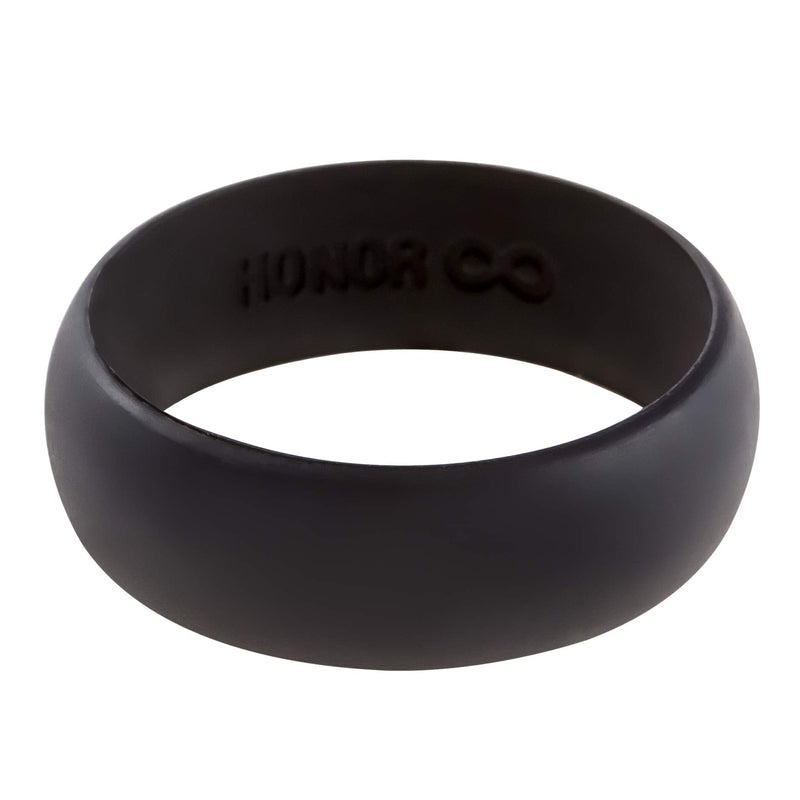 Honor Eternity Ring Men's Silicone Ring Wedding Band Jet Black 10 - BeesActive Australia