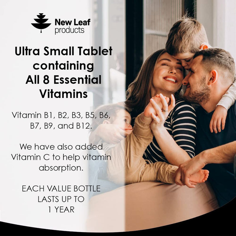 Vitamin B Complex - 365 Small Tablets (One Year Supply) High Strength All 8 B Vitamins B1-B2-B3-B5-B6-B12, Biotin, Folic Acid and Vitamin C - Reduction of Tiredness, Energy & Immune Support - UK Made - BeesActive Australia