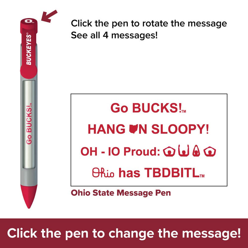 Greeting Pen Ohio State Buckeyes 5" X 8.25" Notebook / 2 Pen Set (1243M2) - BeesActive Australia