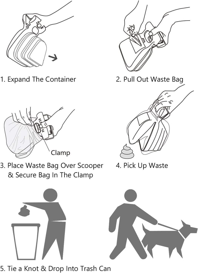 DOGOPAL Refill Bags for Pooper Scooper (6 Rolls of Poop Bags for Large Scooper) - BeesActive Australia