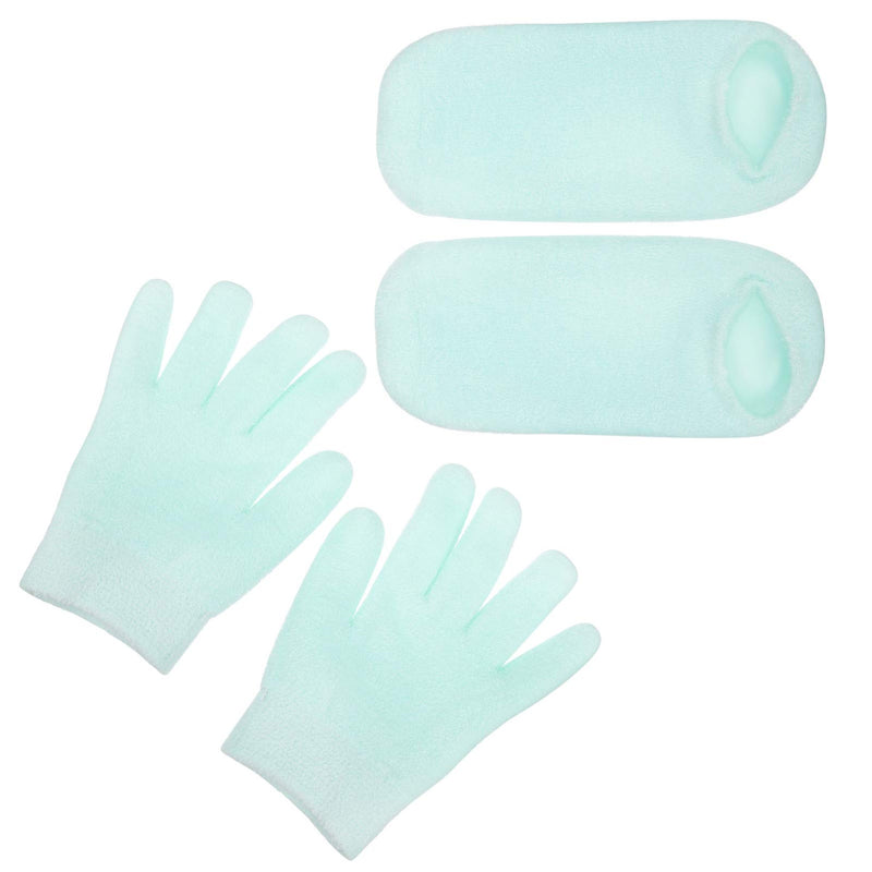 Lurrose Spa Moisturizing Gloves and Socks Set, 4Pcs Gel Moisturizing Gloves and Gel Socks for Dry Hands Treatment Cracked Heels - BeesActive Australia