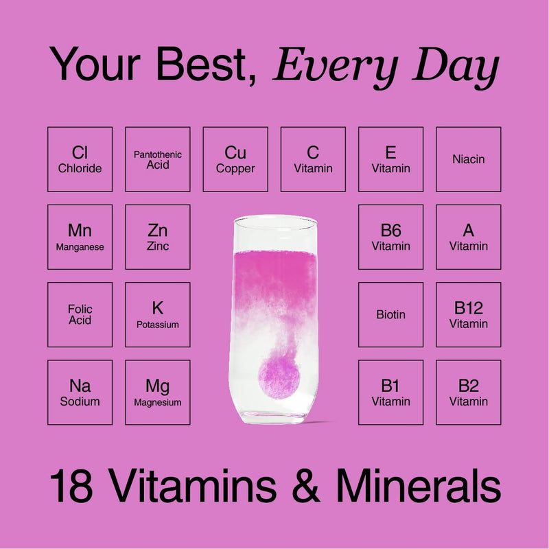 Phizz Electrolytes, Multivitamin & Hydration Tablets - 20 Effervescent Rehydration Tablets - 18 Vitamins & Minerals, Vitamin C, Vegan, Vegetarian & Low Calorie Apple & Blackcurrant 20 Count (Pack of 1) - BeesActive Australia